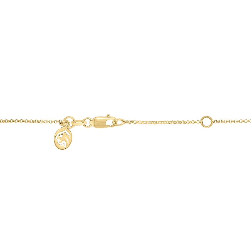 EFFY™ Collection Emerald-Cut Emerald and 0.07 CT. T.W. Diamond Frame Necklace in 14K Gold - 18"