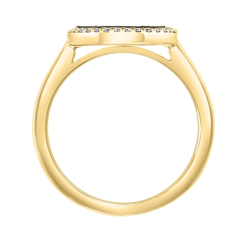 EFFY™ Collection Freeform Black Onyx and 0.05 CT. T.W. Diamond Ring 14K Gold