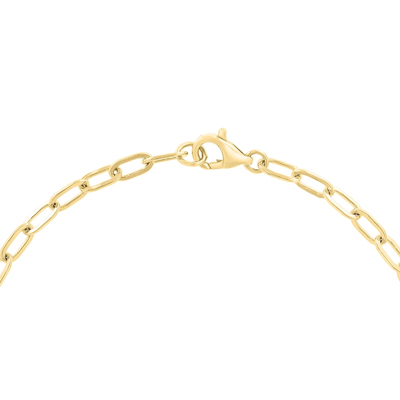 EFFY™ Collection Cultured Pearl Paper Clip Chain Bracelet in 14K Gold - 7.0"