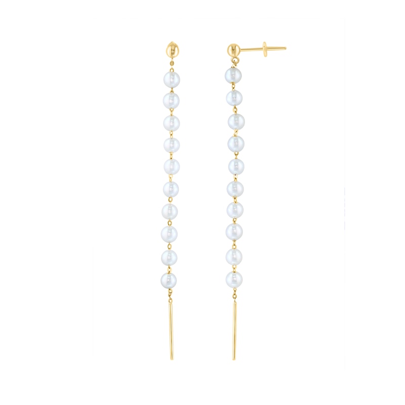 EFFY™ Collection Cultured Pearl Drop Earrings in 14K Gold
