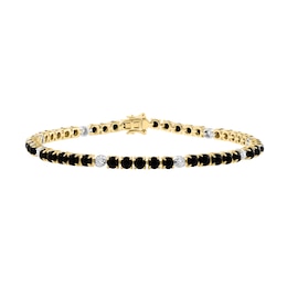 EFFY™ Collection Black Onyx and 0.30 CT. T.W. Diamond Bracelet in 14K Gold - 7.0"