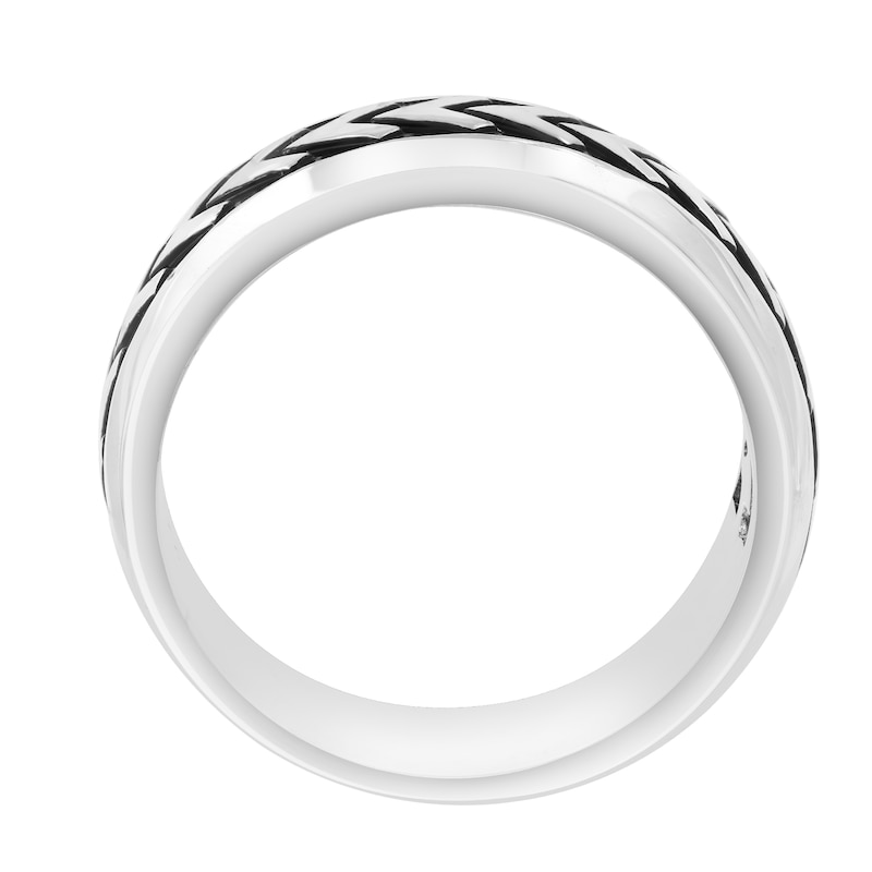 EFFY™ Collection Men's Chevron Ring Sterling Silver