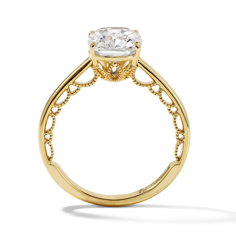 3.00 CT. T.W. Certified Elongated Cushion-Cut Lab-Grown Diamond Solitaire Engagement Ring in 18K Gold (F/VS2)