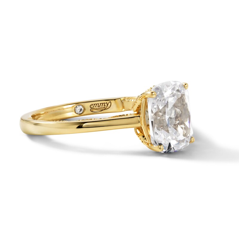 3.00 CT. T.W. Certified Elongated Cushion-Cut Lab-Grown Diamond Solitaire Engagement Ring in 18K Gold (F/VS2)
