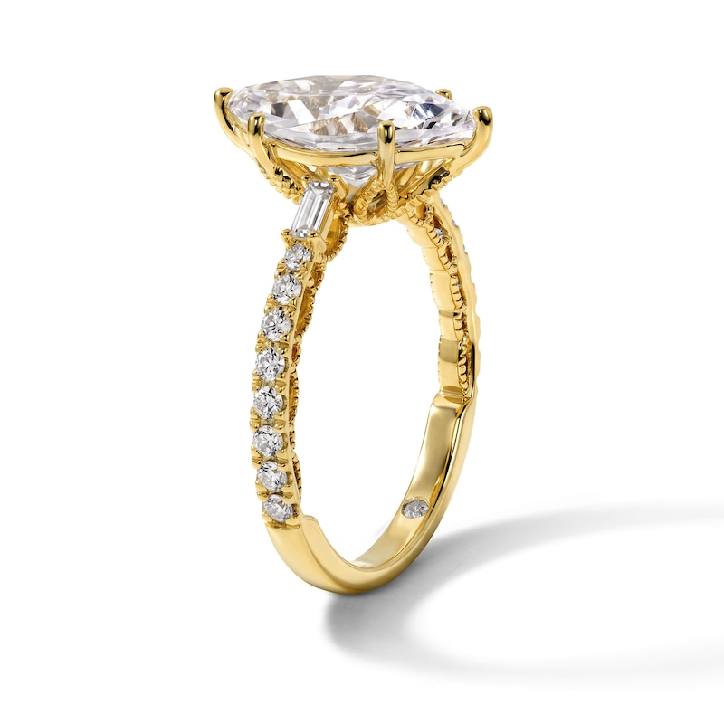 3.30 CT. T.W. Certified Marquise-Cut Lab-Grown Diamond Engagement Ring in 18K Gold
