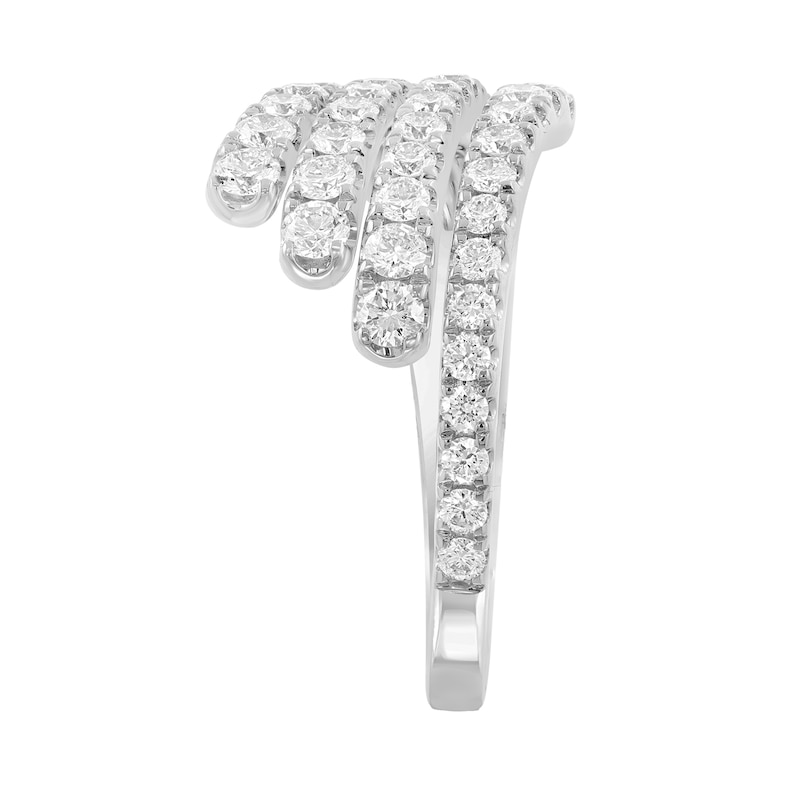 EFFY™ Collection 0.80 CT. T.W. Diamond Fan Cocktail Ring 14K White Gold