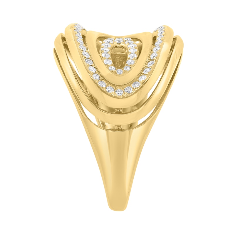EFFY™ Collection 0.30 CT. T.W. Diamond Oval Swirl Ring 14K Gold