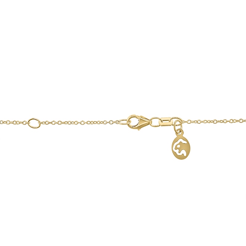 EFFY™ Collection 0.15 CT. T.W. Diamond and Emerald Panther Necklace in 14K Gold - 18"