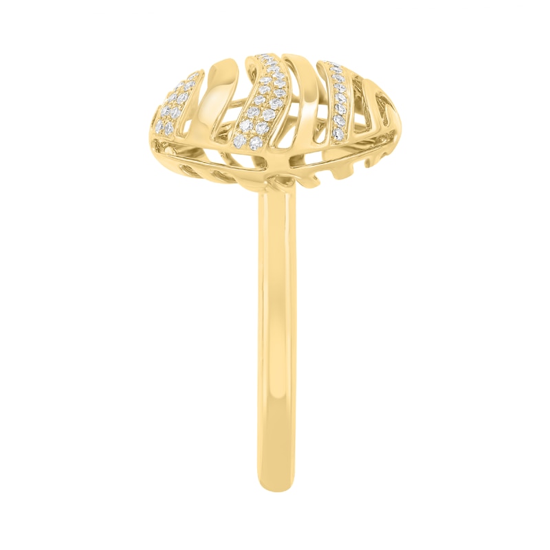 EFFY™ Collection 0.15 CT. T.W. Diamond Openwork Square Ring 14K Gold