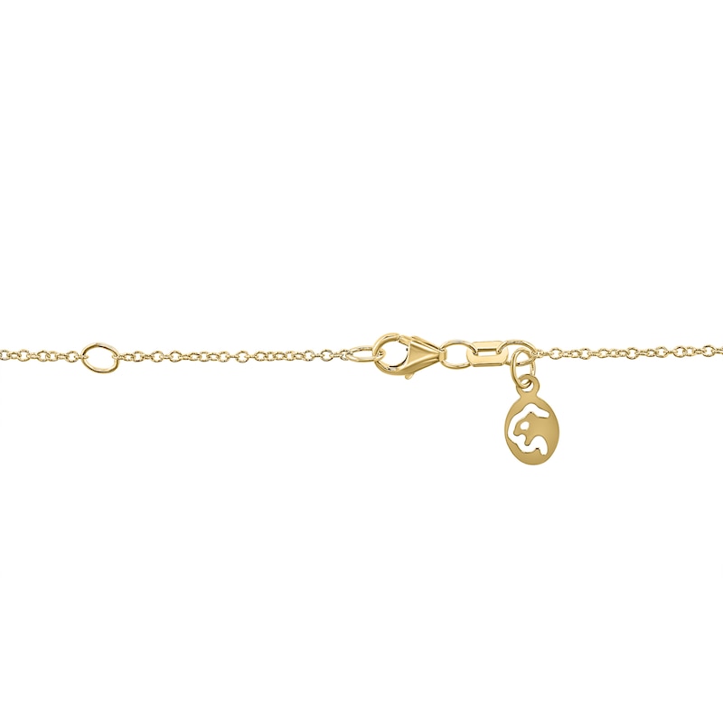 EFFY™ Collection 0.15 CT. T.W. Diamond Openwork Square Necklace in 14K Gold - 18"