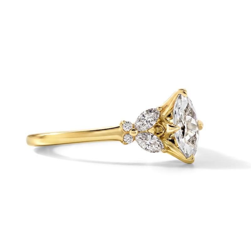 Vera Wang 0.95 CT. T.W. Marquise-Cut Diamond Floral Engagement Ring in 14K Gold