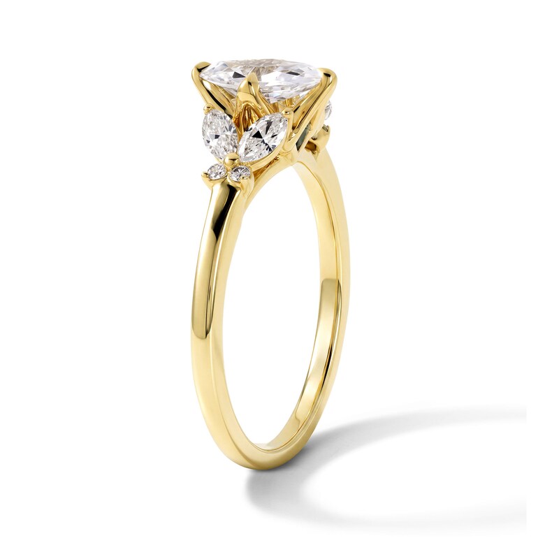 Vera Wang 0.95 CT. T.W. Marquise-Cut Diamond Floral Engagement Ring in 14K Gold