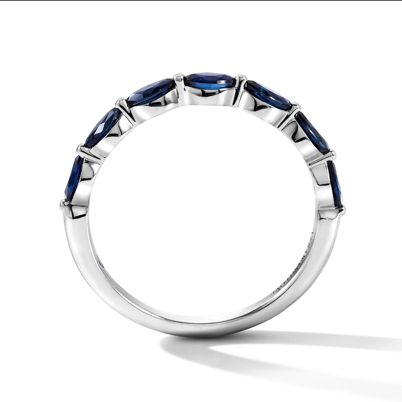 Vera Wang Marquise-Cut Blue Sapphire Band in 14K White Gold