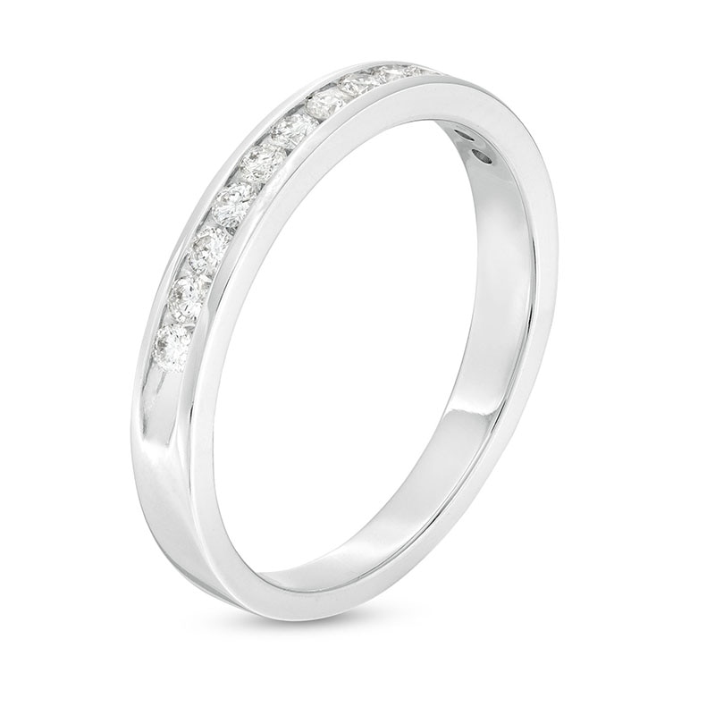 Previously Owned - 0.25 CT. T.W. Diamond Channel Band in 14K White Gold