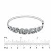 Thumbnail Image 2 of Previously Owned - 0.33 CT. T.W. Diamond Vintage-Inspired Swirl Bangle in Sterling Silver