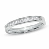Thumbnail Image 1 of Previously Owned - Ladies' 0.25 CT. T.W. Princess-Cut Diamond Channel Wedding Band in 14K White Gold