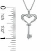 Thumbnail Image 2 of Previously Owned - 0.05 CT. T.W. Diamond Small Heart Key Pendant in Sterling Silver