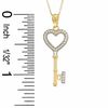 Thumbnail Image 1 of Previously Owned - Heart Key Pendant in 14K Gold - 17"