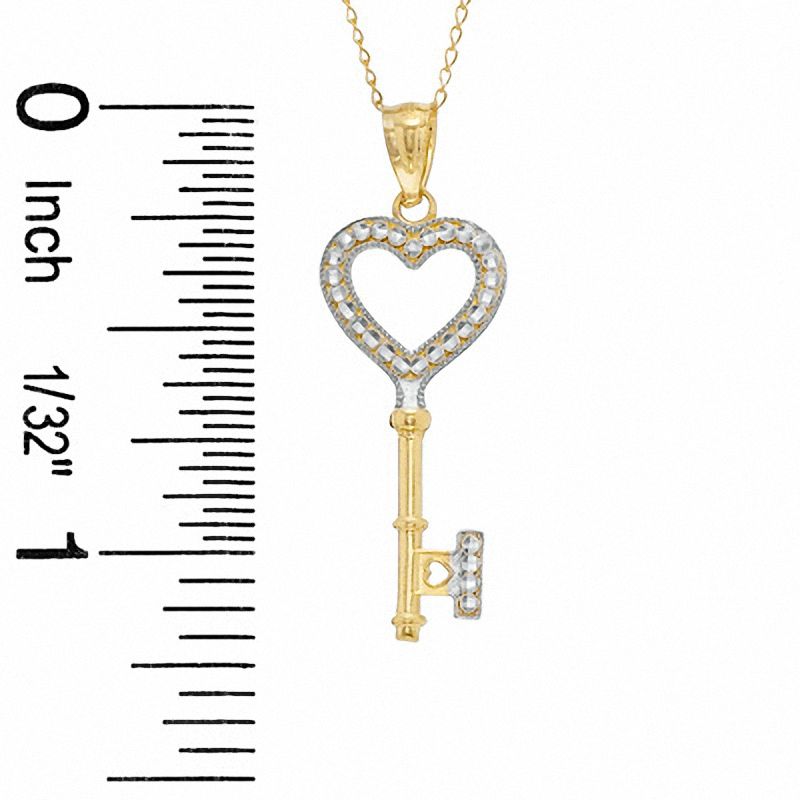 Previously Owned - Heart Key Pendant in 14K Gold - 17"