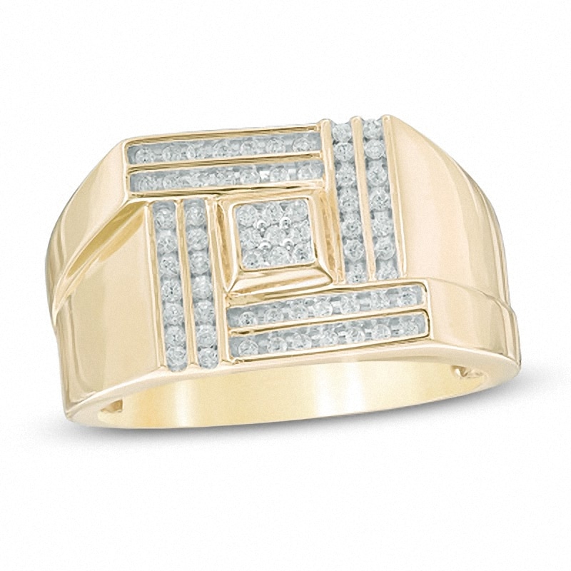 Previously Owned - 0.38 CT. T.W. Diamond Matrix Ring in 10K Gold