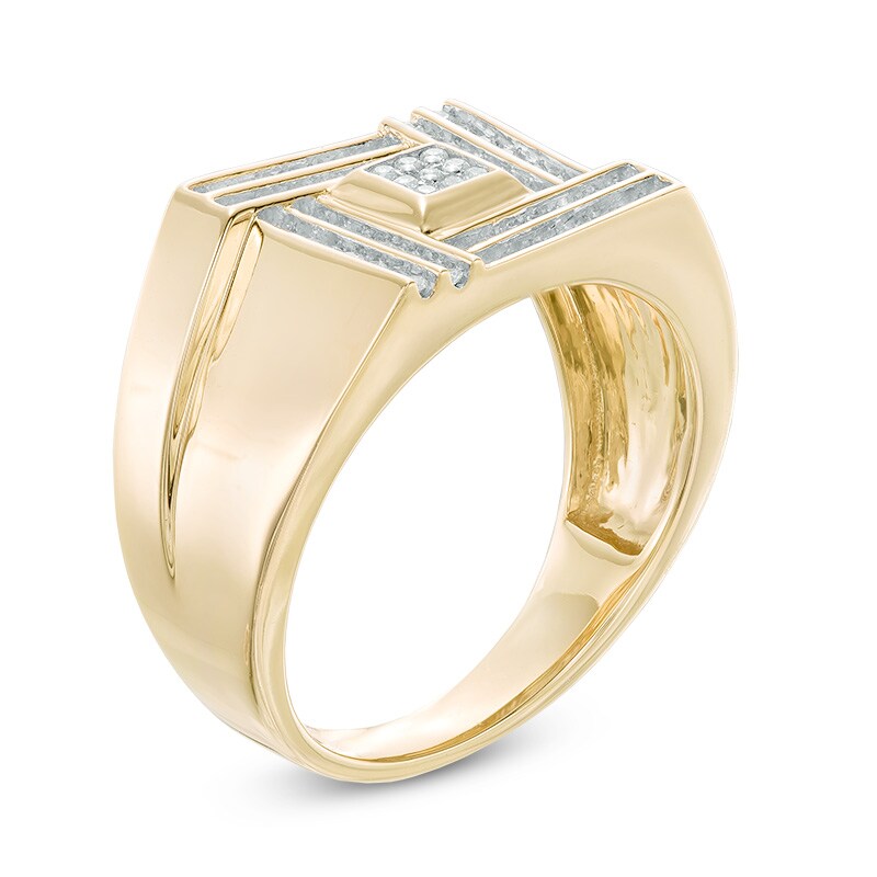 Previously Owned - 0.38 CT. T.W. Diamond Matrix Ring in 10K Gold