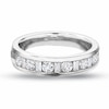 Thumbnail Image 0 of Previously Owned - 0.25 CT. T.W. Round and Baguette Diamond Channel Band in 14K White Gold