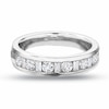 Thumbnail Image 0 of Previously Owned - 0.50 CT. T.W. Round and Baguette Diamond Channel Band in 14K White Gold