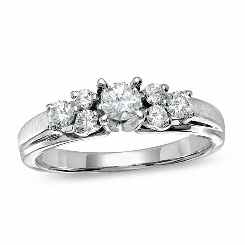 Main Image 1 of Previously Owned - 0.25 CT. T.W. Diamond Engagement Ring in 14K White Gold