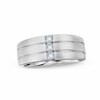 Thumbnail Image 0 of Previously Owned - Men's 0.25 CT. T.W. Square-Cut Diamond Three Stone Band in 14K White Gold