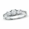 Thumbnail Image 0 of Previously Owned - 0.50 CT. T.W. Diamond Prong Band in 14K White Gold
