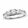 Thumbnail Image 1 of Previously Owned - 0.50 CT. T.W. Diamond Prong Band in 14K White Gold