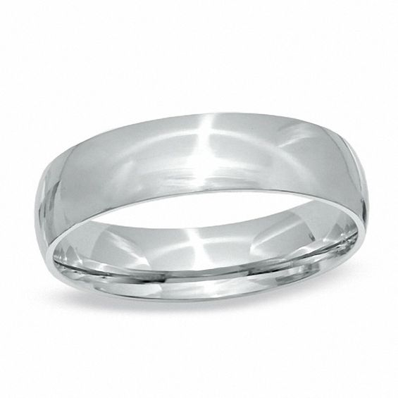 Previously Owned - Men's 5.0mm Comfort Fit Wedding Band in 14K White Gold Previously Owned - Men's 5.0mm Comfort Fit Wedding Band in 14K White Gold