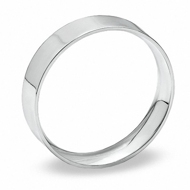 Previously Owned - Men's 5.0mm Comfort Fit Wedding Band in 14K White Gold
