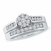 Thumbnail Image 0 of Previously Owned - 1.00 CT. T.W. Composite Diamond Flower Bridal Set in 14K White Gold