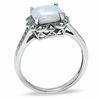 Thumbnail Image 2 of Previously Owned - 8.0mm Cushion-Cut Lab-Created Opal Vintage-Style Ring in Sterling Silver