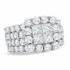 Thumbnail Image 0 of Previously Owned - 4.00 CT. T.W. Princess-Cut Quad Diamond Bridal Three Piece Set in 14K White Gold