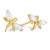 Thumbnail Image 1 of Previously Owned - Child's Cubic Zirconia Dragonfly Earrings in 14K Gold
