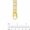 Previously Owned - Men's Short Link Bracelet in Hollow 10K Two-Tone Gold - 9.0"