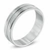 Thumbnail Image 1 of Previously Owned - Men's 6.0mm Wedding Band in 10K White Gold