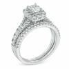 Thumbnail Image 1 of Previously Owned - 1.50 CT. T.W. Radiant-Cut Diamond Frame Bridal Set in 14K White Gold (I/I1)