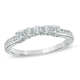 Previously Owned - 0.33 CT. T.W. Diamond Wedding Band in 14K White Gold