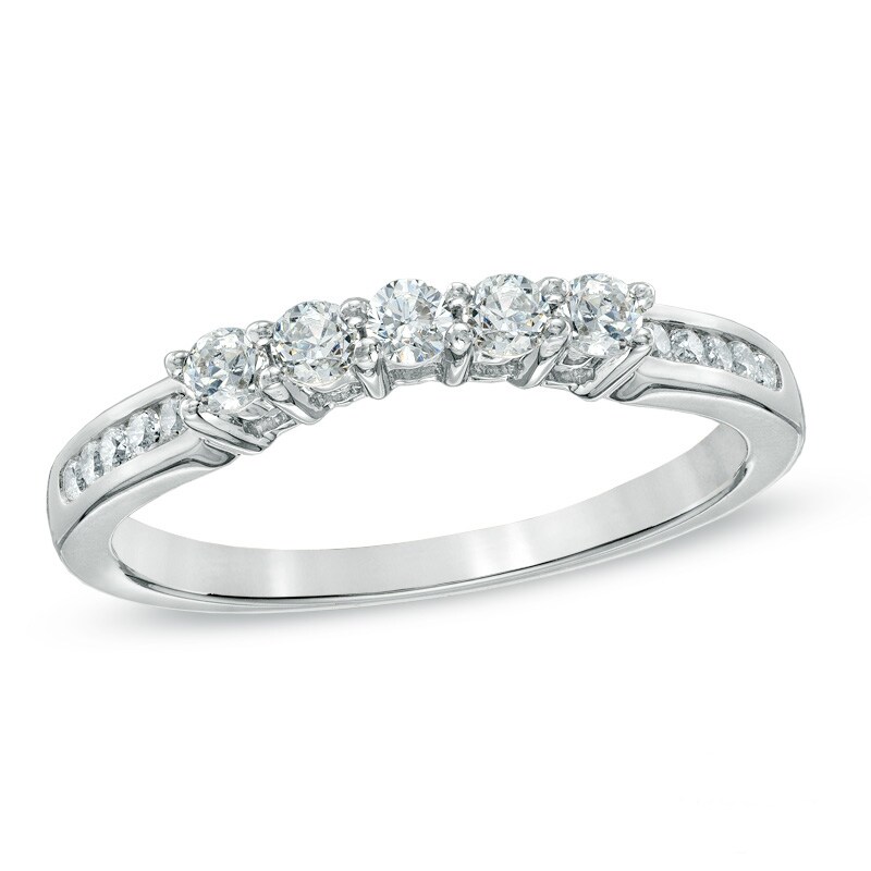 Main Image 1 of Previously Owned - 0.33 CT. T.W. Diamond Wedding Band in 14K White Gold