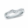 Thumbnail Image 1 of Previously Owned - 0.26 CT. T.W. Diamond Contour Wedding Band in 14K White Gold