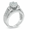 Thumbnail Image 1 of Previously Owned - 1.25 CT. T.W. Diamond Cluster Collar Engagement Ring in 10K White Gold