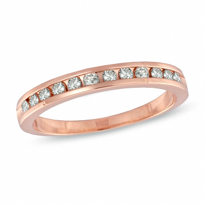 Previously Owned - 0.25 CT. T.W. Diamond Band in 10K Rose Gold