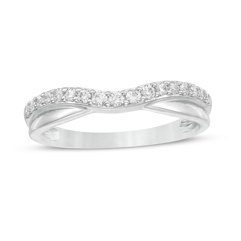 Previously Owned - 0.25 CT. T.W. Diamond Twist Contour Band in 14K White Gold|Peoples Jewellers