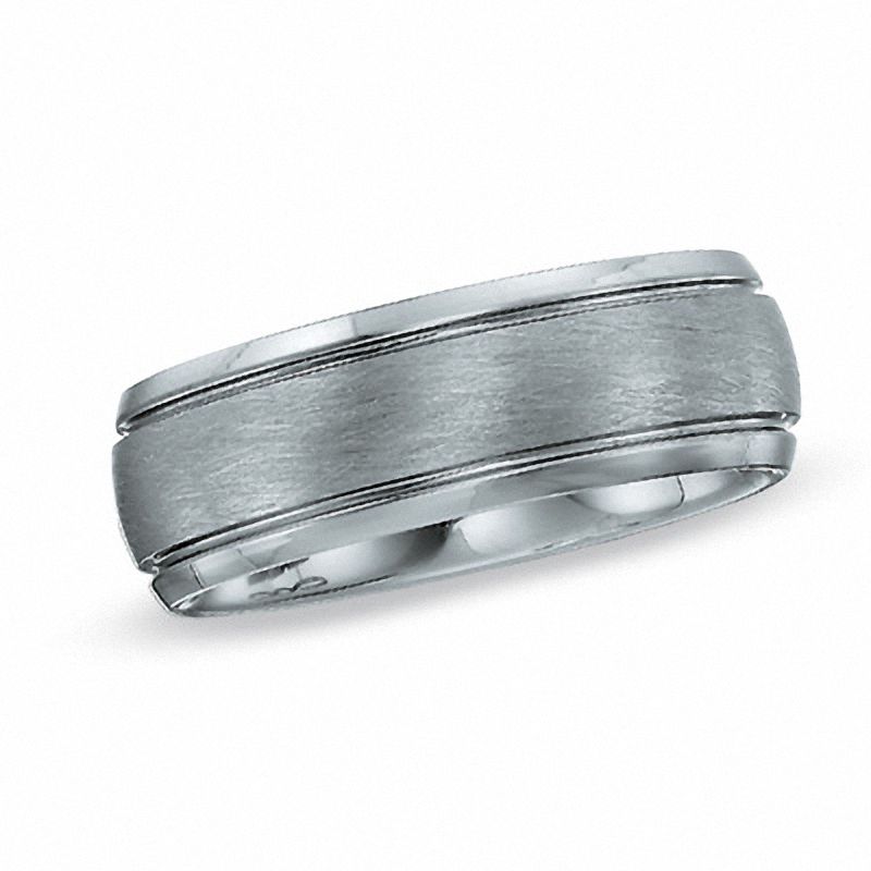 Previously Owned - Men's 8.0mm Wedding Band in Tungsten|Peoples Jewellers