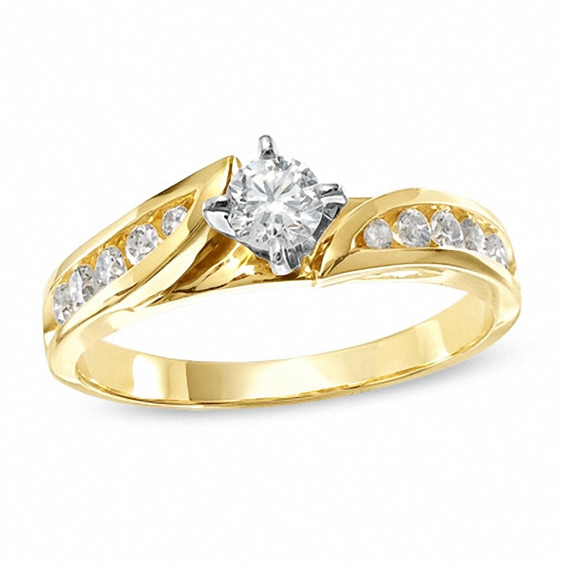 Previously Owned - Ladies' 0.50 CT. T.W. Diamond Engagement Ring in 14K Gold
