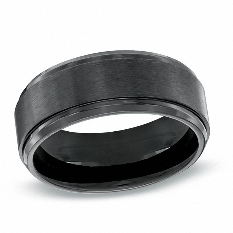 Previously Owned - Men's 9.0mm Comfort Fit Wedding Band in Black Titanium