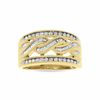 Thumbnail Image 1 of Previously Owned - 0.50 CT. T.W. Round and Baguette Diamond Swirl Band in 10K Gold
